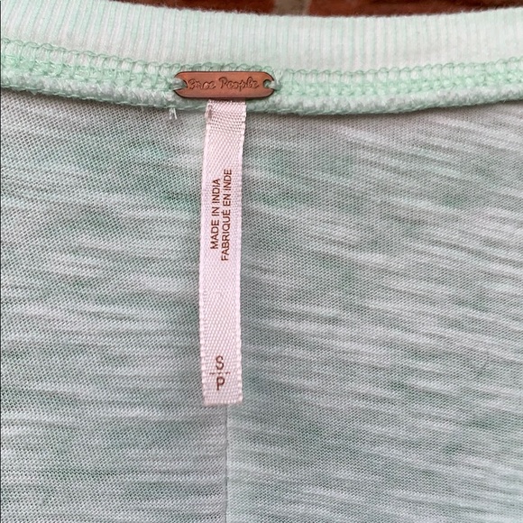 Free People mint green long sleeve shirt - Picture 3 of 3